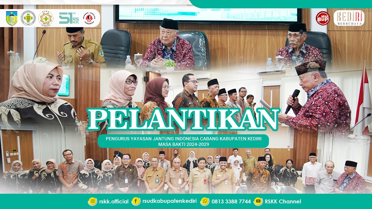 Pelantikan Pengurus Yayasan Jantung Indonesia Cabang Kabupaten Kediri 2024-2029